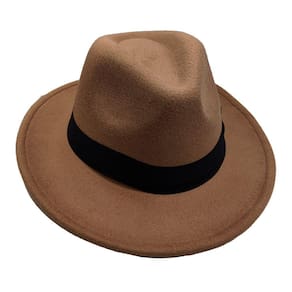 Chapéu Fedora Aba Grande Unissex com Ajustável Feltro Floppy
