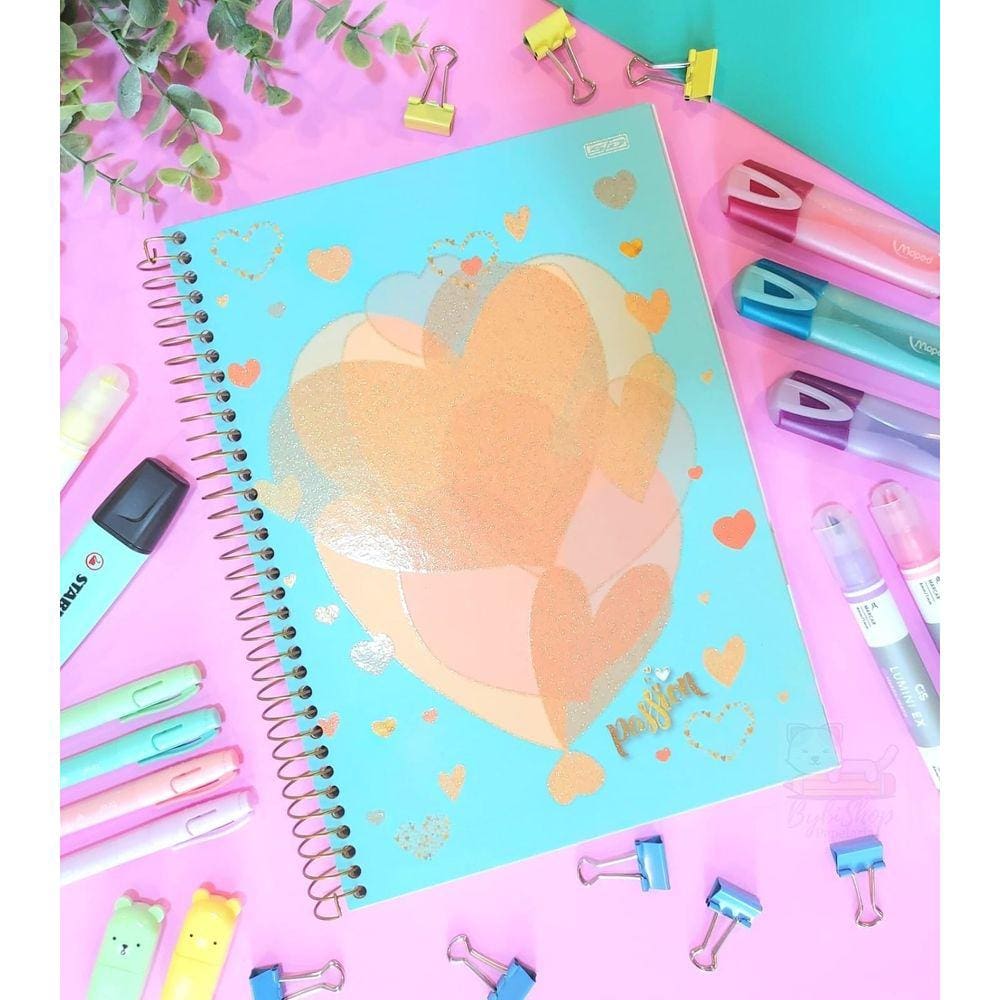 Caderno Espiral Universitário Capa Dura Passion 1 Matéria 80 Folhas - São Domingos