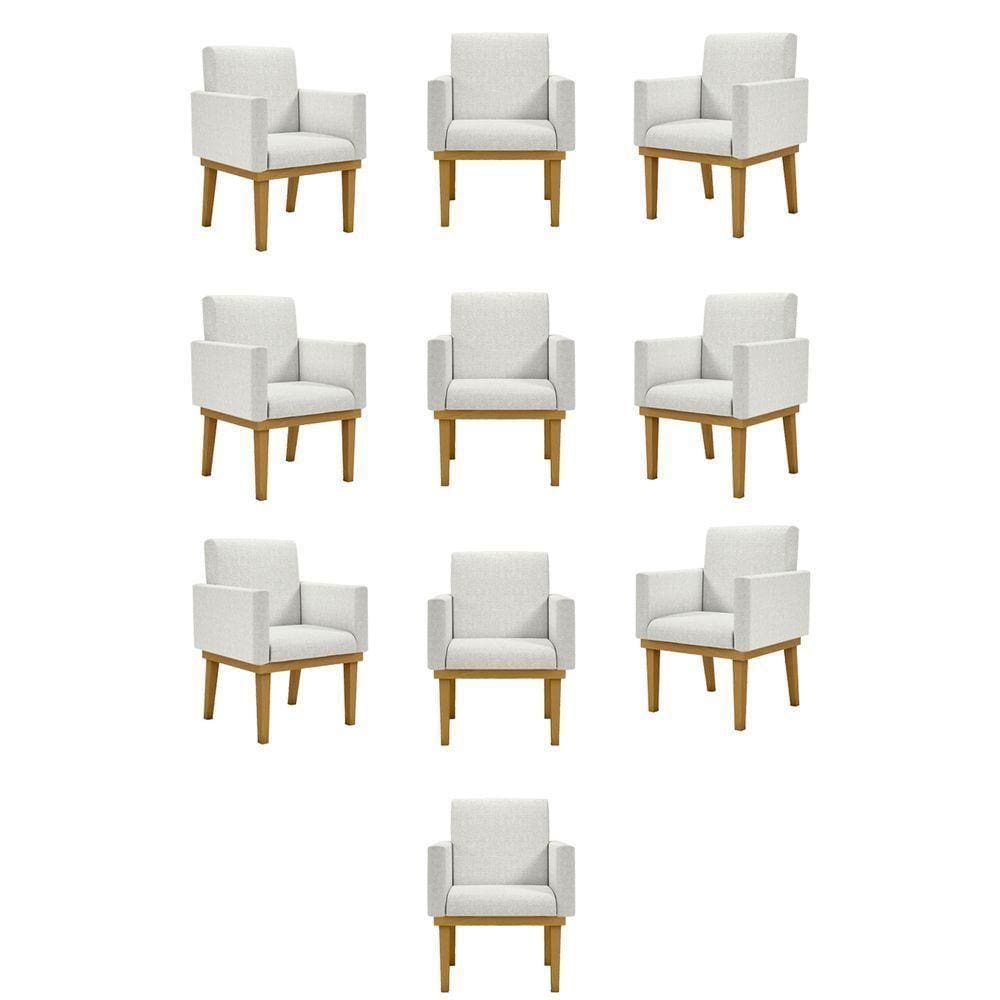Kit 10 Cadeiras Decorativa Reforçada Balaqui Bege