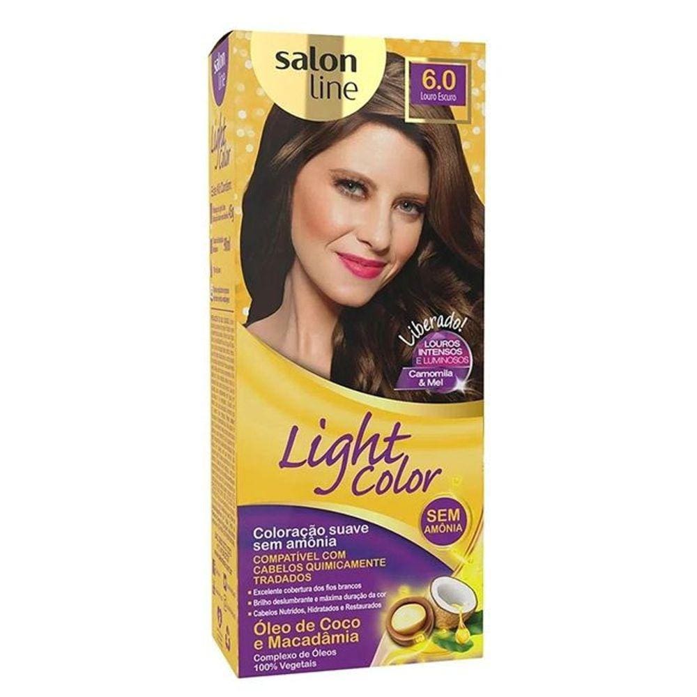 Coloração Salon Line Light Color Profissional 6.0 Louro Escuro