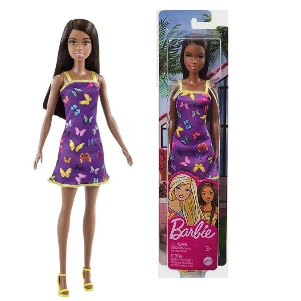 Boneca Barbie Fashion Vestido de Borboletas Rosa - Mattel