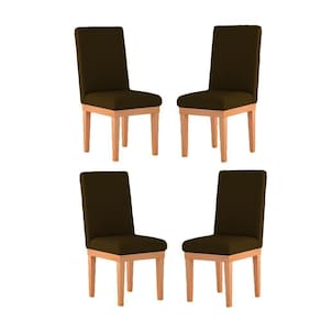 Kit 4 Cadeiras Estofadas Para Mesa De Jantar marrom