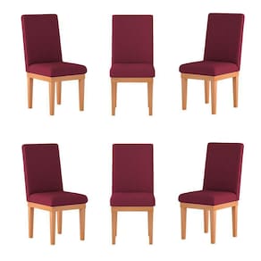 Kit 6 Cadeiras Estofadas Para Mesa De Jantar marsala