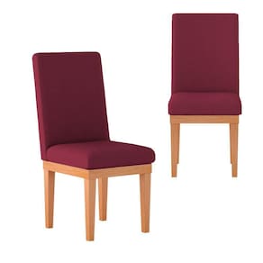 Kit 2 Cadeiras Estofadas Para Mesa De Jantar Decor marsala