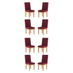 Kit 8 Cadeiras Estofadas Para Sala De Jantar marsala