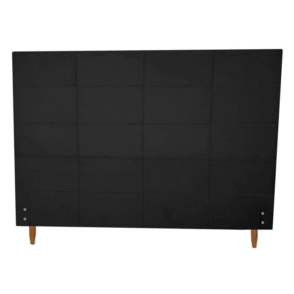 Cabeceira Larissa Para Colchão De 1,38 Mt-Suede Preto