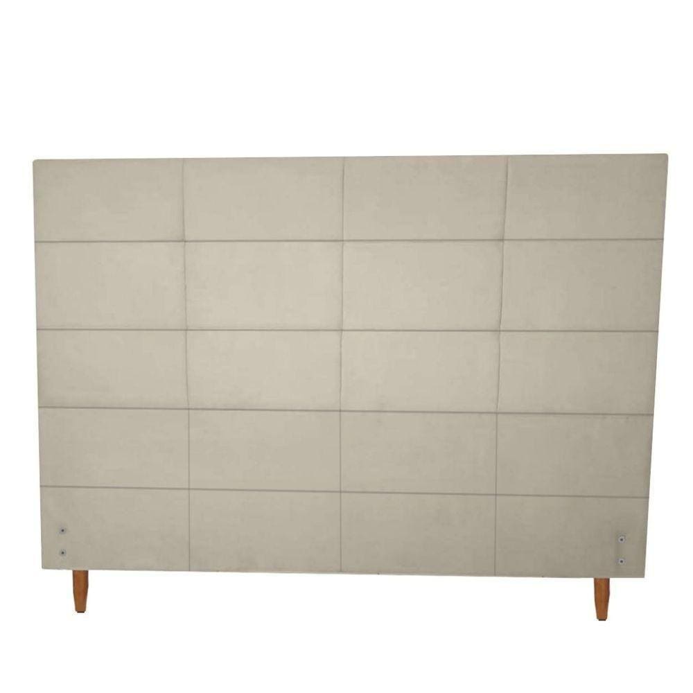 Cabeceira Larissa Para Colchão De 1,93 Mt-Suede Bege