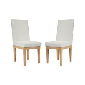 Kit 2 Cadeiras Estofadas Para Mesa De Jantar Bege