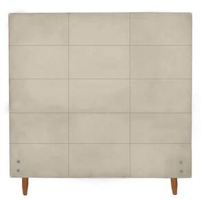 Cabeceira Larissa De 1 Mt Para Colchão Solteiro-Suede Bege