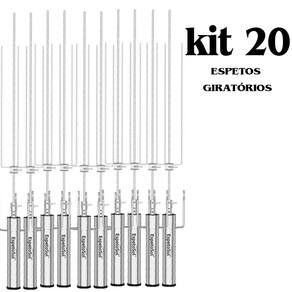 Espeto Giratório À Pilha Com Garra Espetosul - Prata