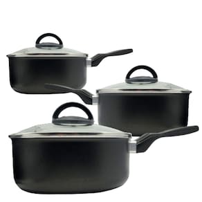 Kit Panelas Caçarolas Veneza Antiaderente 3 peças