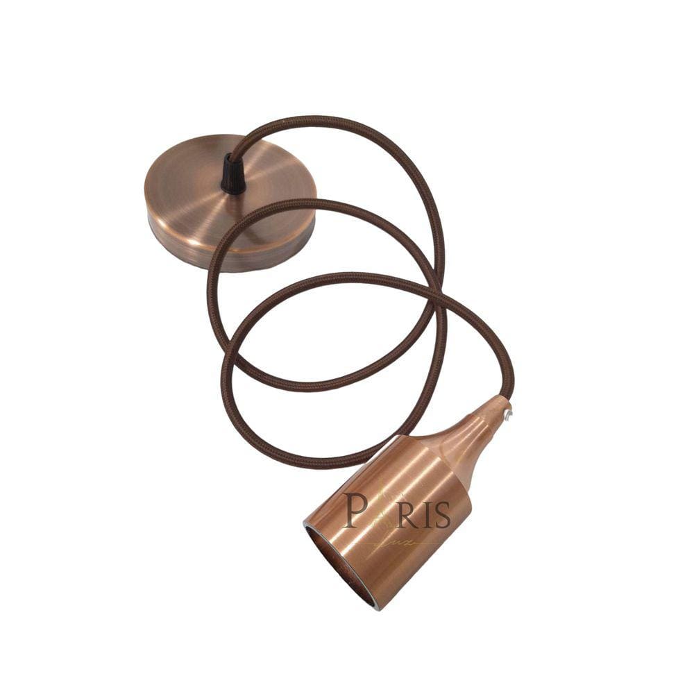 Pendente Soquete E27 Alumínio Liso Bronze