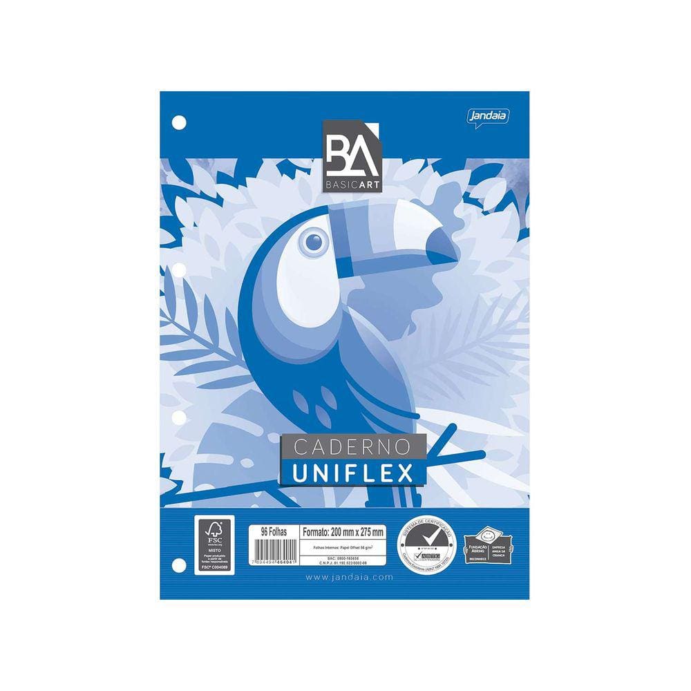 Refil para Fichário Jandaia Branco 96 Folhas