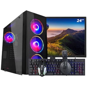 PC Gamer Completo Ark Monitor 24" + Intel Core i7 3770 8GB GT 730 4GB SSD 480GB Linux Combo Gamer