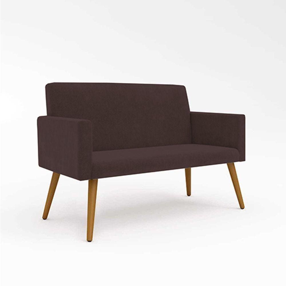 Sofá Namoradeira 2 Lugares - Balaqui Decor Marrom