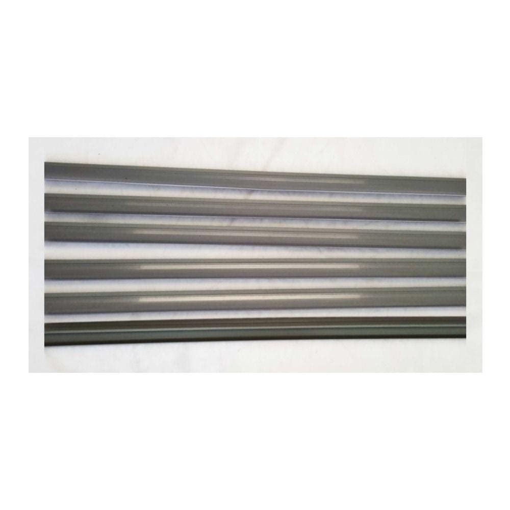 Porta Etiqueta Bandeja Gondola LX 92 Cm Cinza Kit Com 50