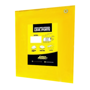 Lona Plástica Amarela impermeável 300 Micras Multiuso 2x2