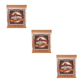 Kit 3 Encordoamentos Violão Aço 011 Ernie Ball Earthwood Tensão Leve
