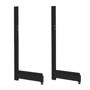 Pe Gondola Parede Flex Amapa 40x170 Cm Preto Kit C2 Pç