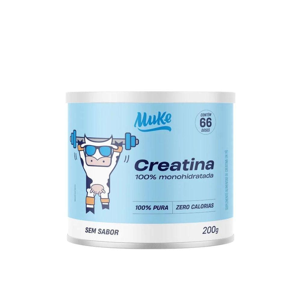 Creatina 100% Pura Monohidratada Muke Mais Mu Sem Sabor 200G