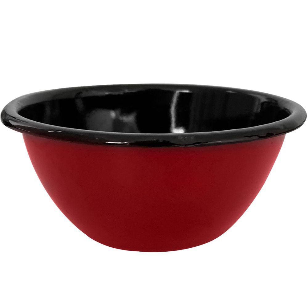 Tigela Esmaltada Ágata 500ml Bowl para Servir Esmaltados Silva Vermelho