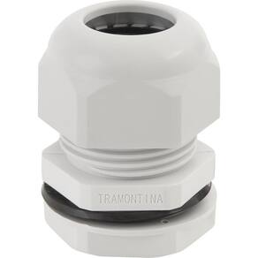 Conector Prensa-Cabo 1/2" Tramontina Em Termoplástico Cinza
