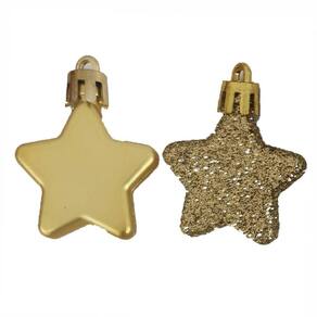 Enfeite Natal Le Estrela com 8 Unidades Dourado