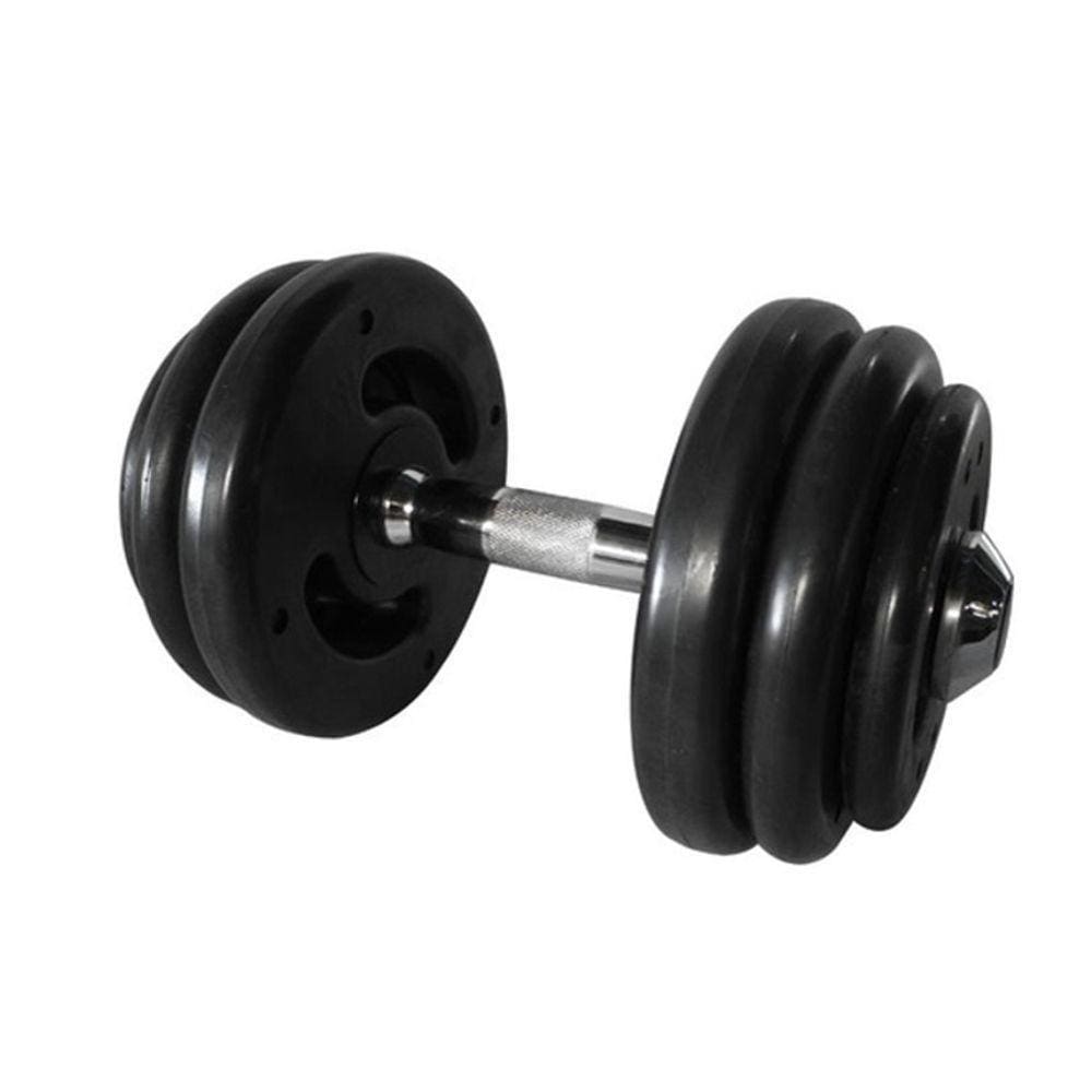 Dumbbell Injetado com Pegada Cromada Academia Fitness 22kg