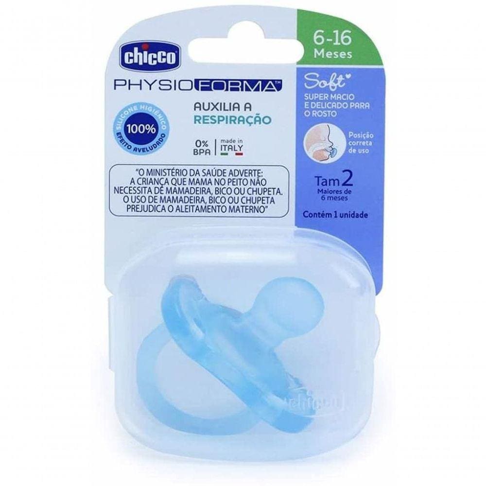Chupeta Physio Forma Soft 6-16m Azul Chicco
