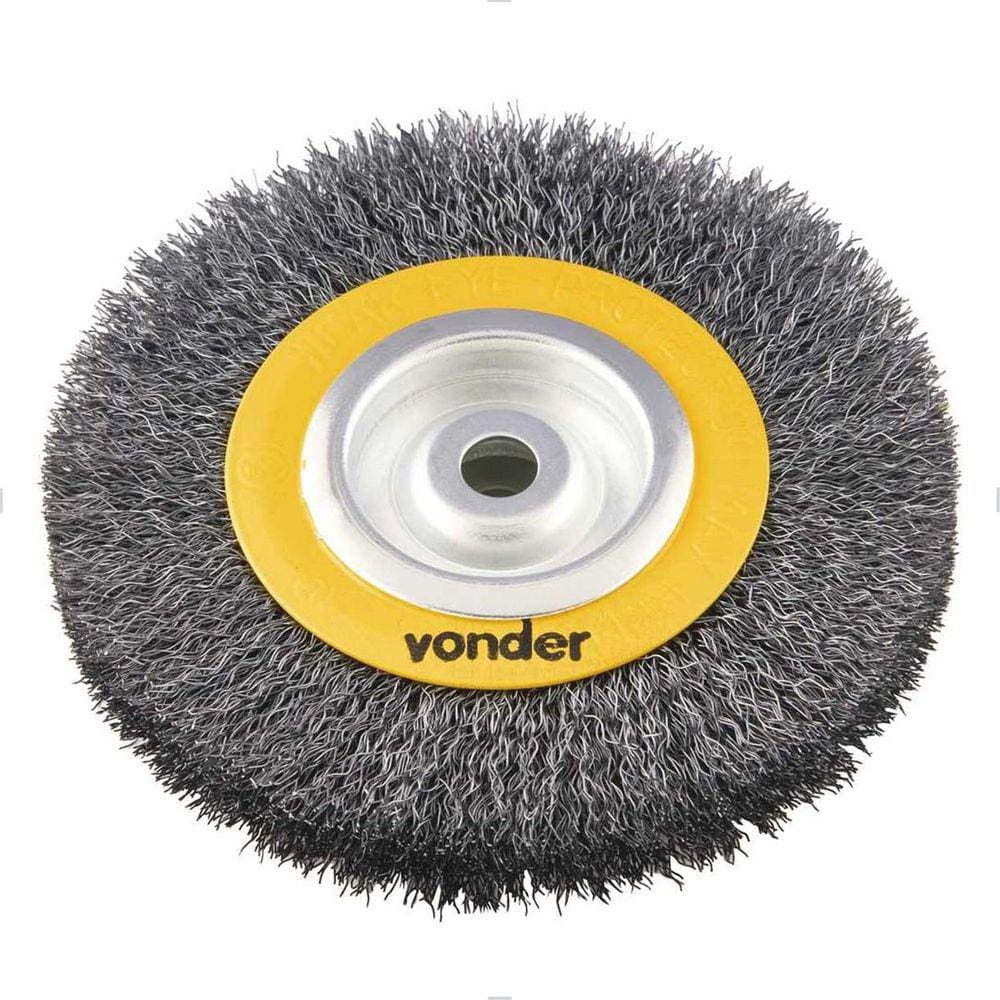 Escova Circular de Aço para Esmeril 6” X 3/4” X 1/2” Vonder