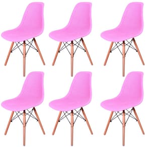 Kit 6 Cadeiras Charles Eames Eifell Furadinha