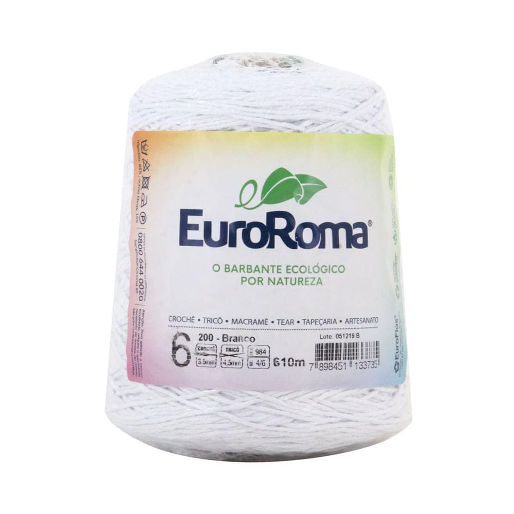Barbante EuroRoma Nº6 4/6 600G 610m Branco