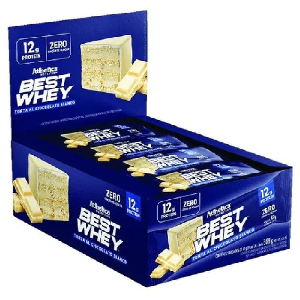 Best Whey Bar 12g Protein 12 Barras de 49g - Atlhetica Nutrition