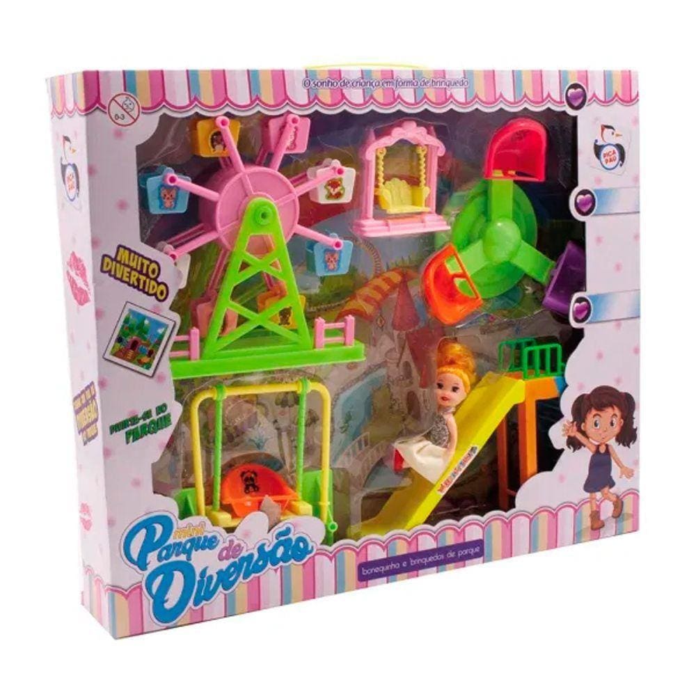 Brinquedo Super Parque De Diversão Com Bonequinha - Pica Pau