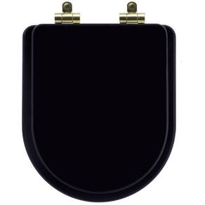 Assento Sanitário Nuova Preto Deca c/Ferragem Dourada