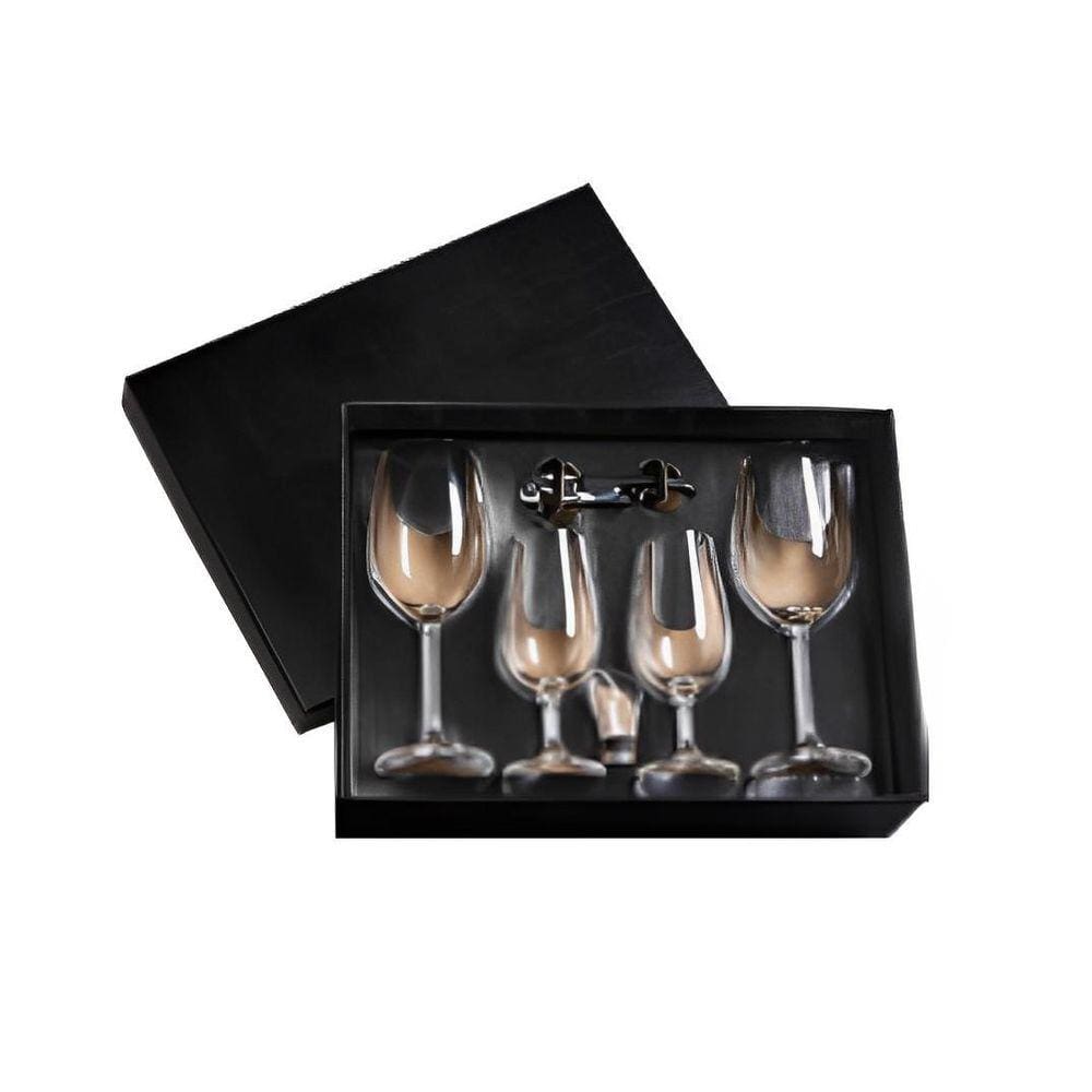 Kit Degustação Completo 4 Taças Cristal Vinho Elegante Luxo