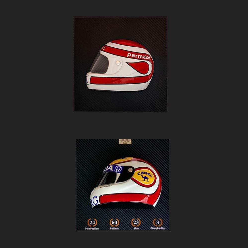 Conjunto De 2 Quadros 3d Helmet Np Bt52 E 88 Branco
