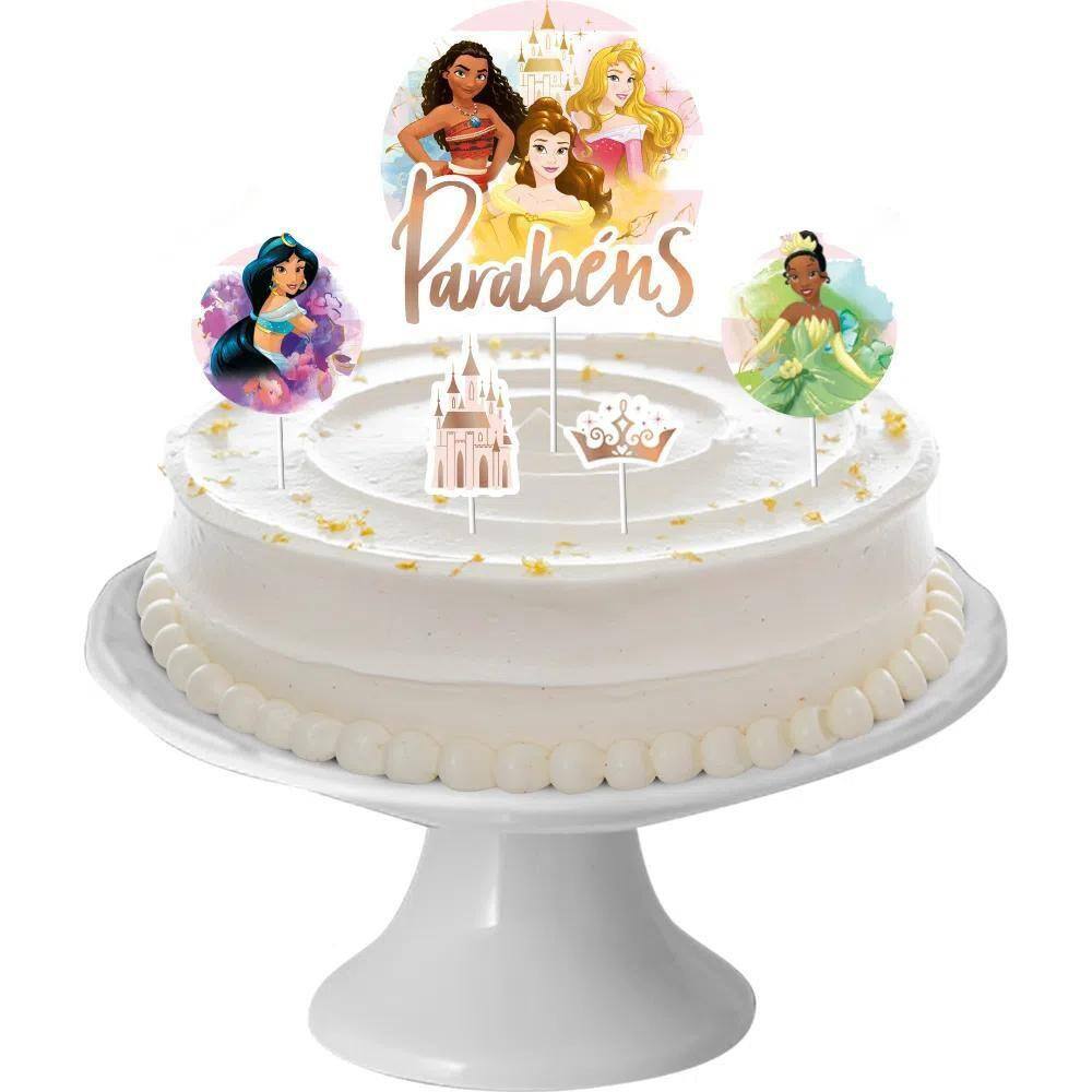 Topo de Bolo Impresso Festa Princesas Disney - Ref 303058 - Piffer - CCS  Decorações