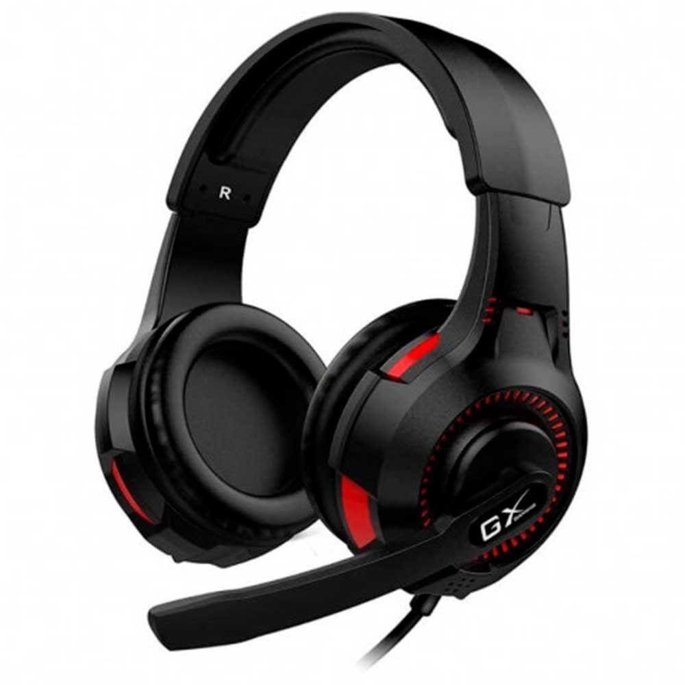 Fone De Ouvido C/Microfone Genius Hs-g600v Preto E Vermelho