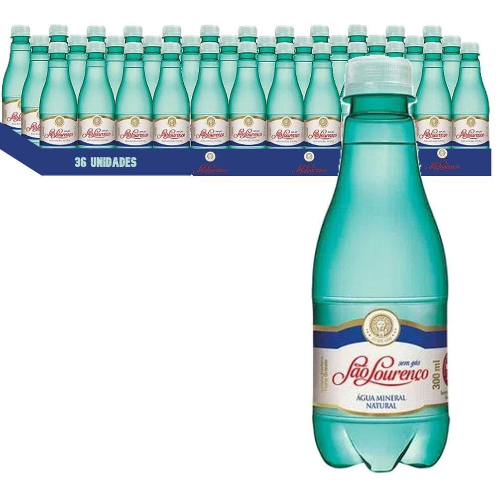 Água Mineral S/ Gás Pet São Lourenço 300Ml  36 Unidades