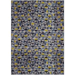 Tapete Sala School Caleidoscopio Azul 2,50x3,50 São Carlos