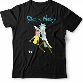 Quadro Breacking Bad Rick And Morty Desenho Com Moldura G04