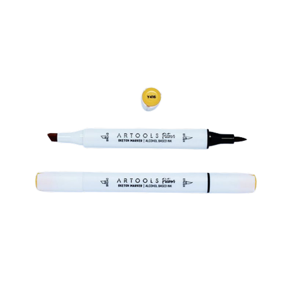 Caneta Marcador Pictom 1 unid Amarelo Marigols Y416 Artools