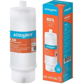 Refil AB230 de Reposição Filtro POU Acqua Tripla Filtração Carvão Ativo Acquabios 1/2`