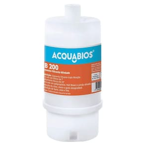 Refil Blindado Acqua AB 200BR/TR POU Rosca 1/2` Filtros tamanho 7` Acquabios Tripla Proteção