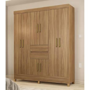 Guarda Roupa Roupeiro Solteiro 82060 08 Portas 02 Gavetas Munique Amendola Touch Demóbile