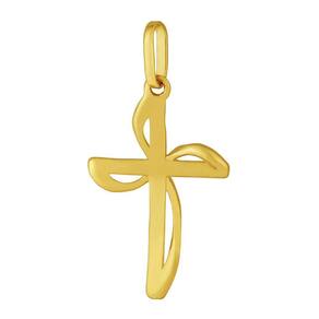 Pingente de Prata Cruz Blessed Revestida com Ouro 18k 21.9x13.2mm