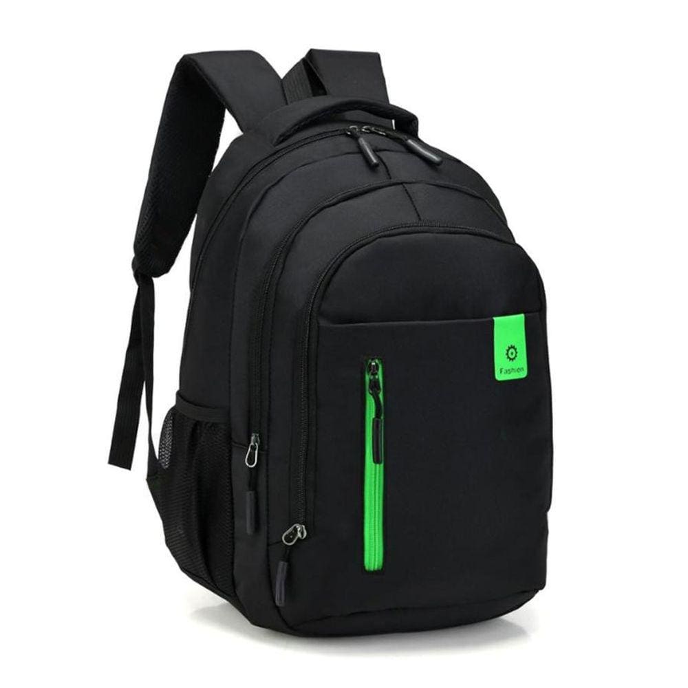 Mochila Multifuncional Preta Verde Notebook Escolar
