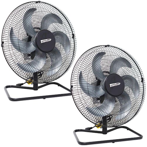 Kit 2 Ventilador Coluna 50cm Bivolt 200W Industrial Turbo Turbão 6 Pás 120  Fios GF Vitalex Preto - BEST SALE SHOP