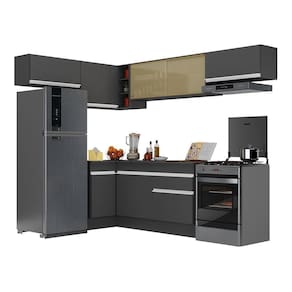 Armário De Cozinha Completa De Canto V2095 Branco